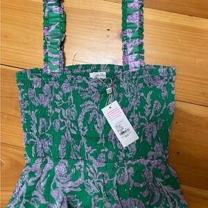 Lilly Pulitzer Green and Purple Hadly Top NWT